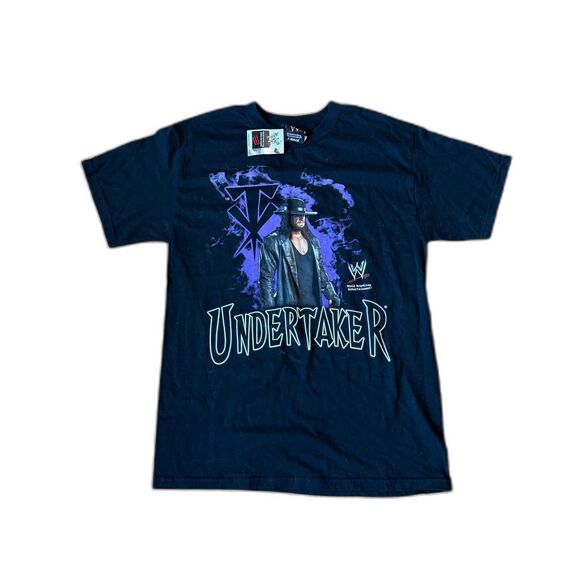 VINTAGE WWE WRESTLING 90S THE UNDERTAKER GRAPHIC PROMO T-SHIRT NWT MEDIUM - Picture 1 of 7